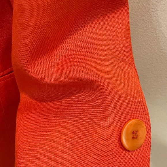 Vintage Evan Picone One Button Linen Blazer - Picture 4 of 8